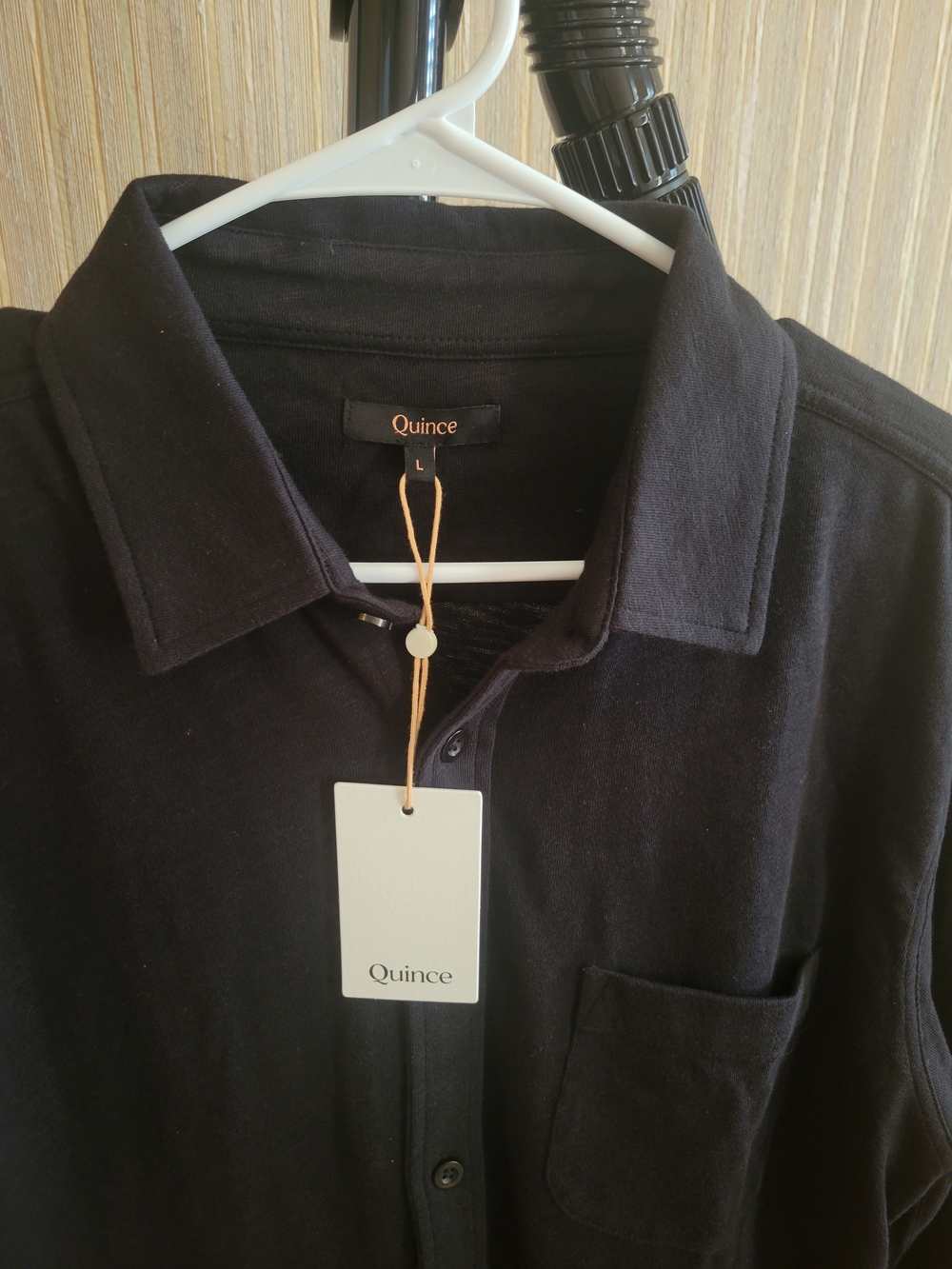 Quince 100% Cotton Men’s Black Button-Up Slub Long Sleeve NWT Large